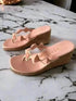 Pastel Pink Studded Wedges - cunei